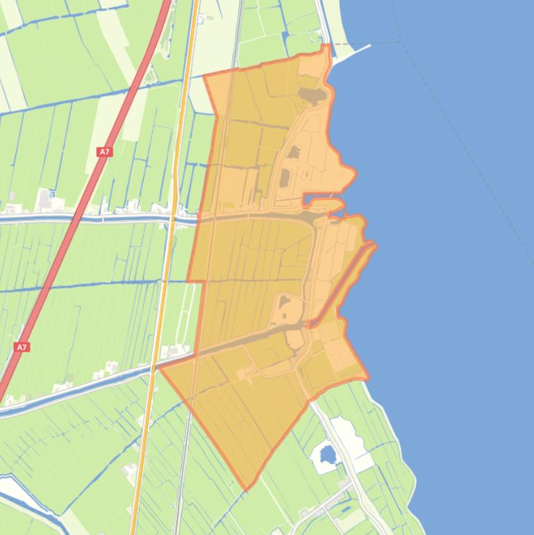 Kaart van de buurt Schardam.