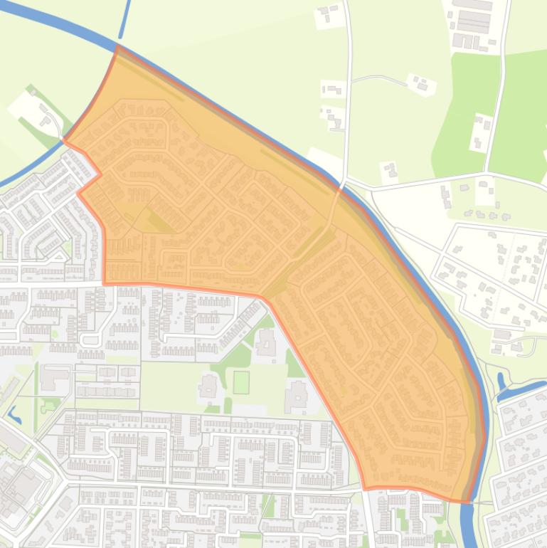 Kaart van de buurt Schelfhorst Noordoost.