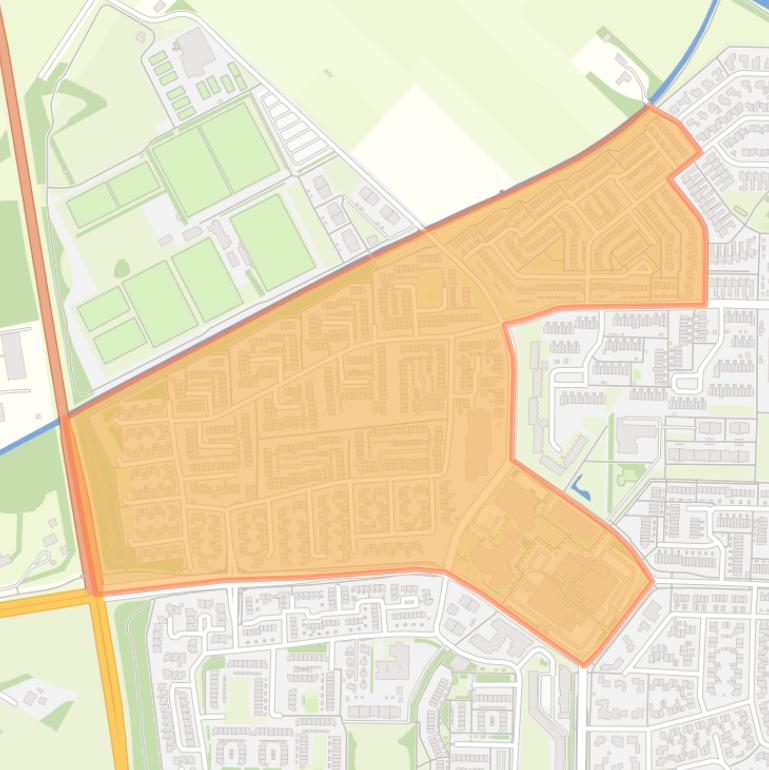 Kaart van de buurt Schelfhorst Noordwest.