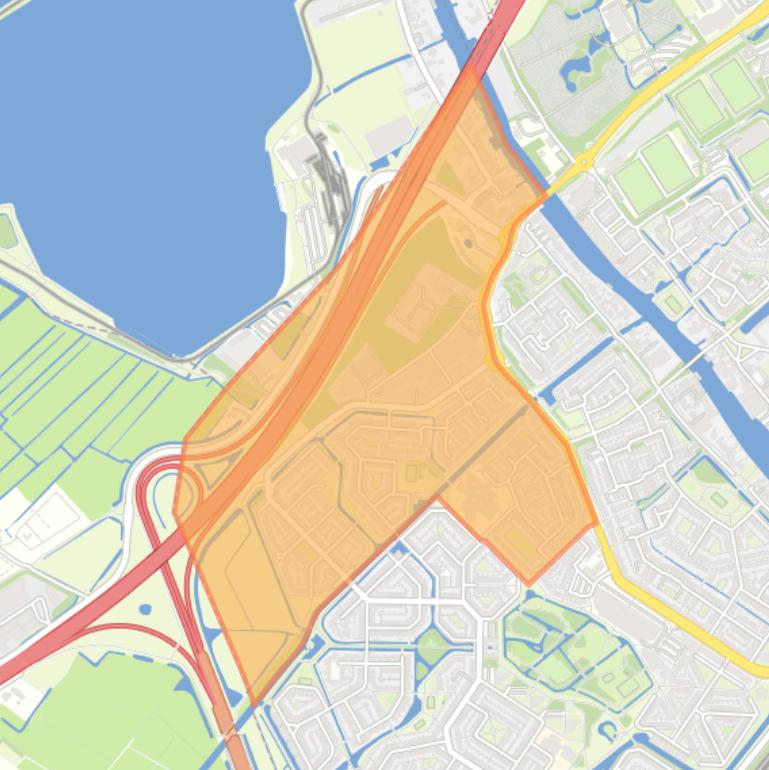 Kaart van de buurt Schenkwijk.