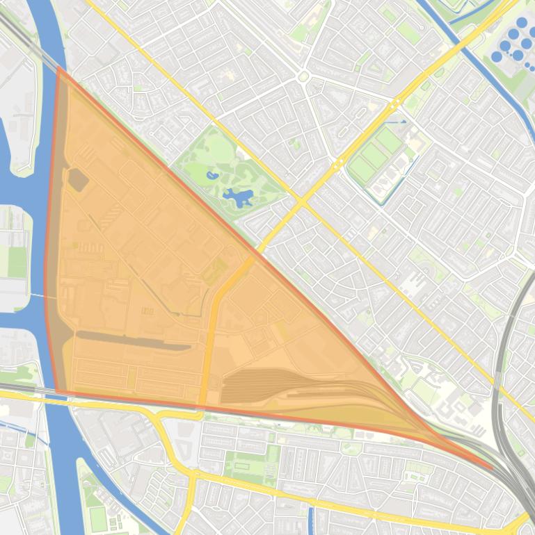 Kaart van de Schepenbuurt Cartesiusweg en omgeving.