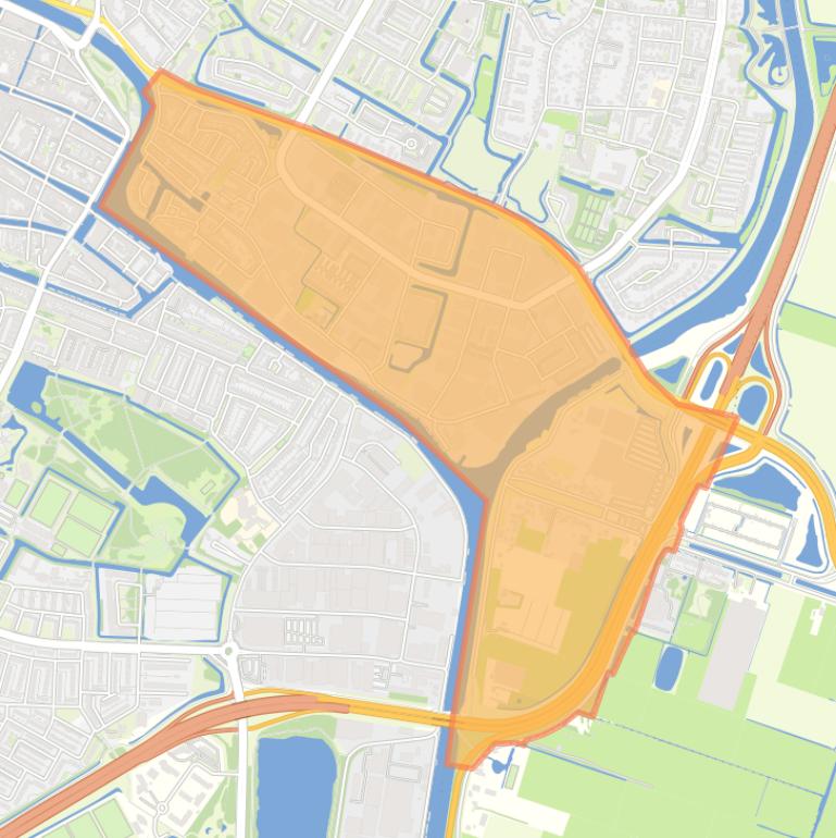 Kaart van de buurt Schermereiland en Omval.