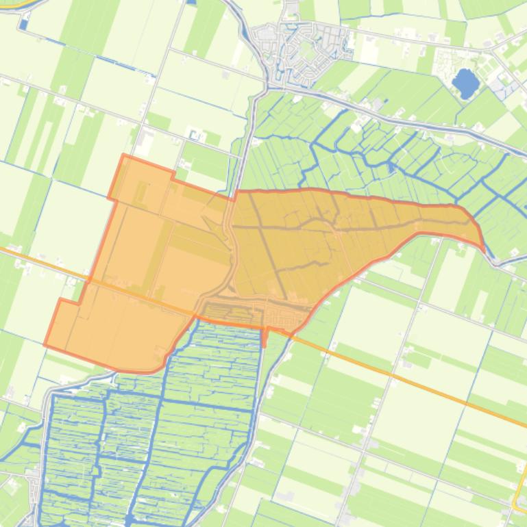 Kaart van de buurt Schermerhorn.