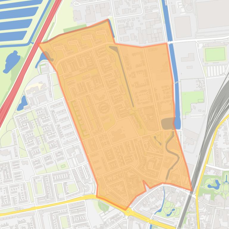 Kaart van de buurt Scherpdeel.