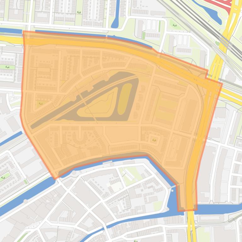 Kaart van de buurt Schiehart.