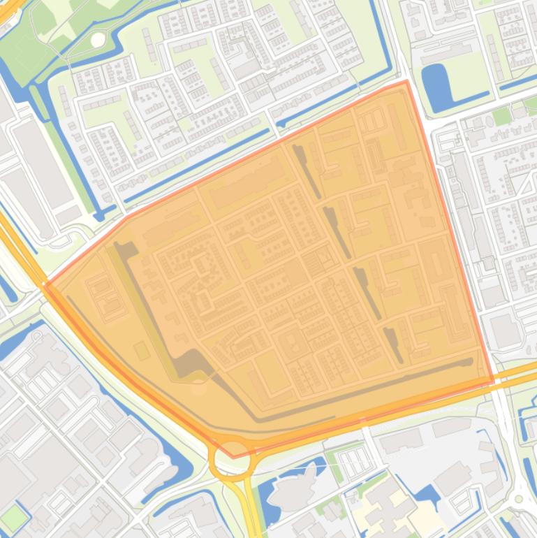 Kaart van de buurt Schiekamp-Zuid.