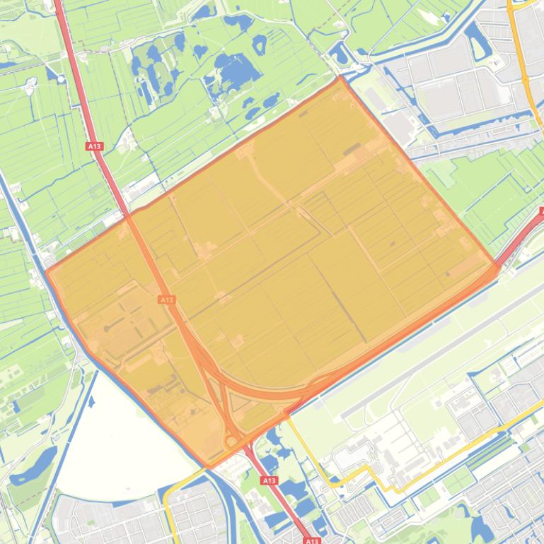 Kaart van de buurt Schieveen.