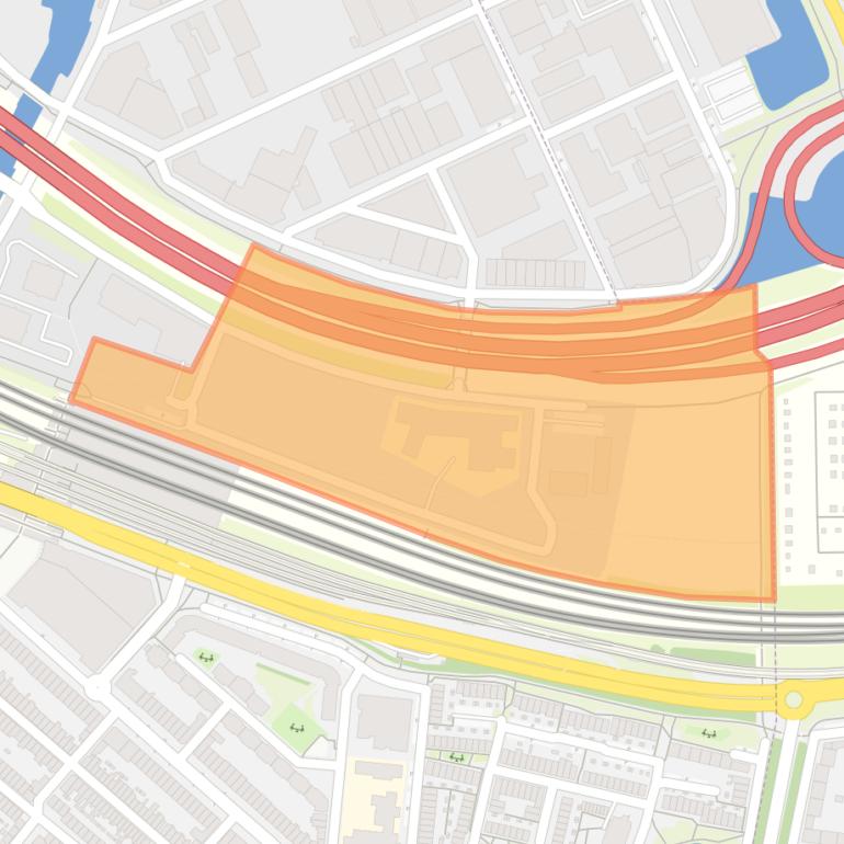 Kaart van de buurt Schieveste.