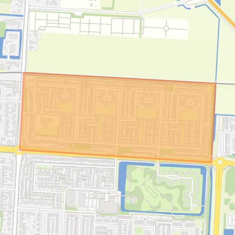 Kaart van de Schildersbuurt Noord.