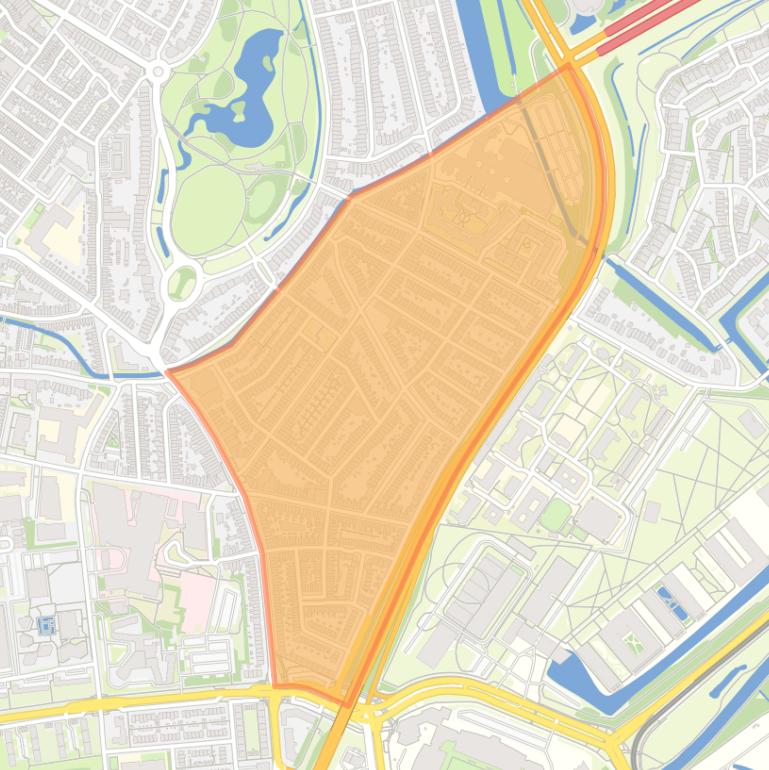 Kaart van de Schildersbuurt.