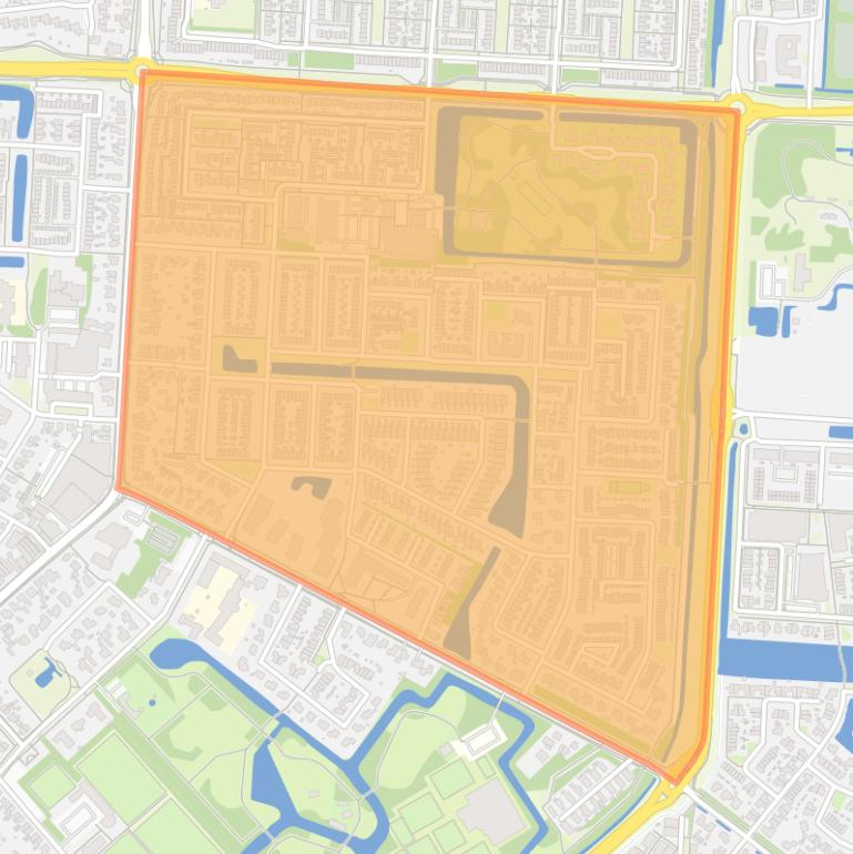 Kaart van de Schildersbuurt Zuid.