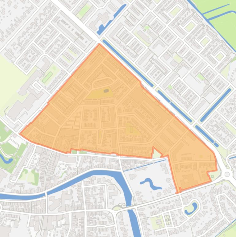 Kaart van de buurt Schilderskwartier.