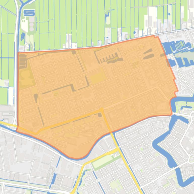 Kaart van de buurt Schilderskwartier.