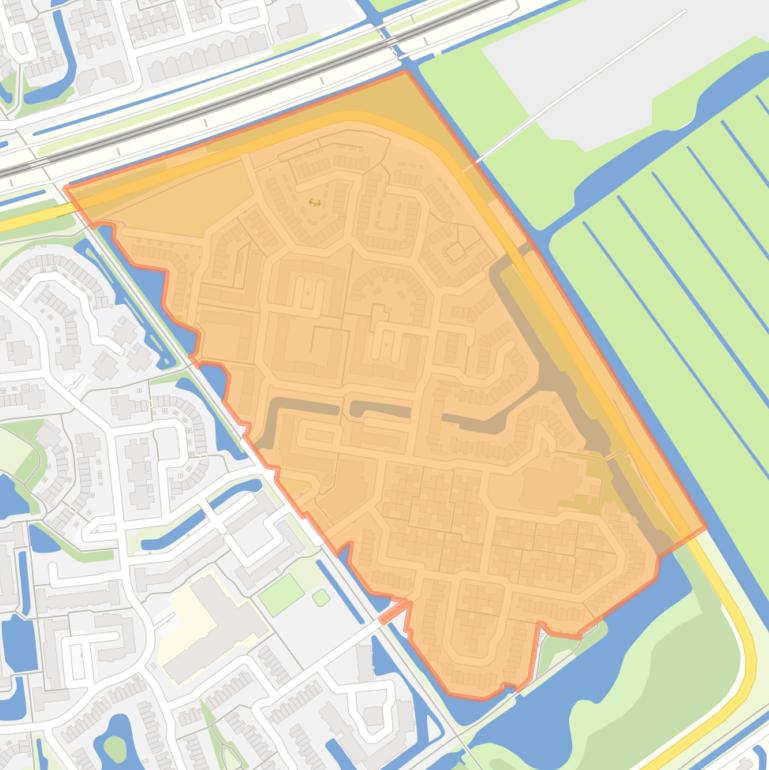 Kaart van de Schildersvormenbuurt.