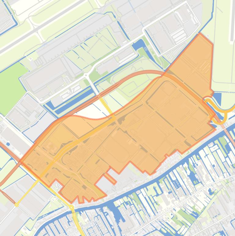 Kaart van de buurt Schiphol-Rijk.