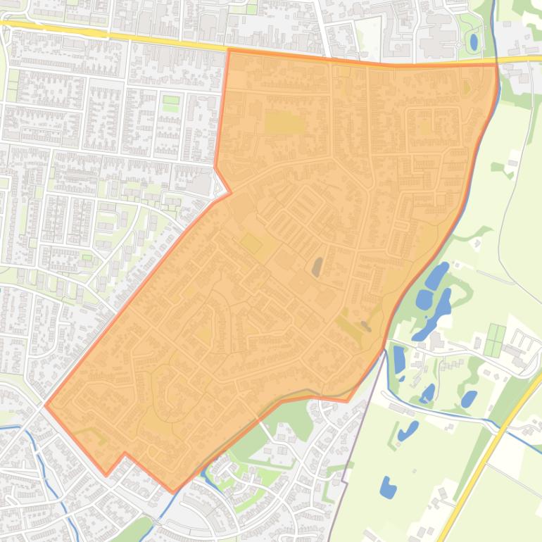 Kaart van de buurt Schipholt-Glanermaten.