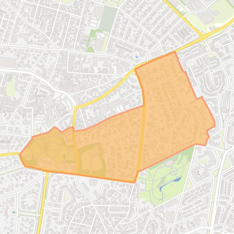 Kaart van de buurt Schoonoordpark.