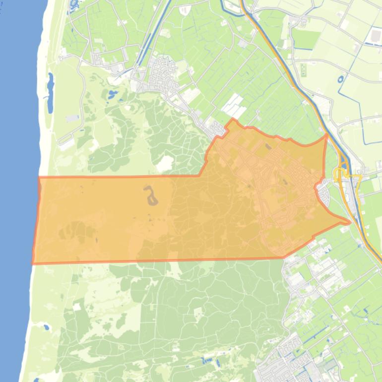 Kaart van de buurt Schoorl met Bregtdorp.