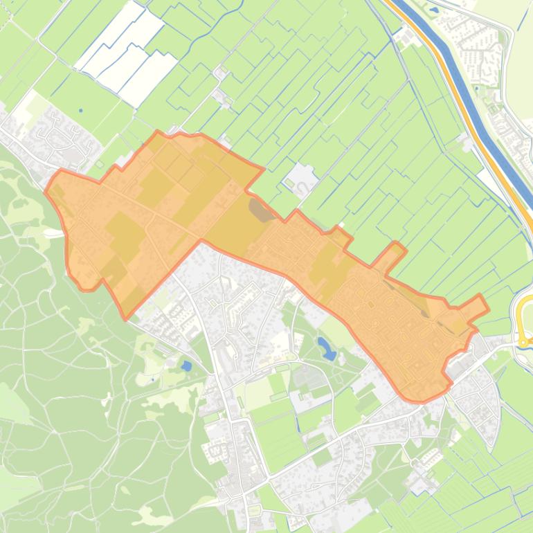 Kaart van de buurt Schoorl - Oost met Bregtdorp.