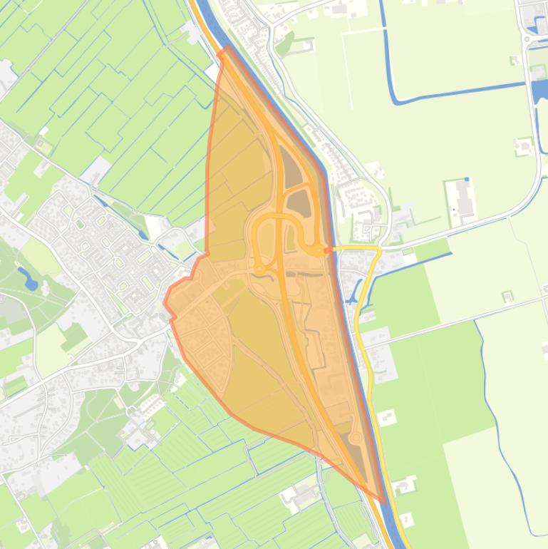 Kaart van de buurt Schoorldam (gedeeltelijk).