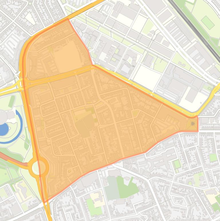 Kaart van de buurt Schoot.