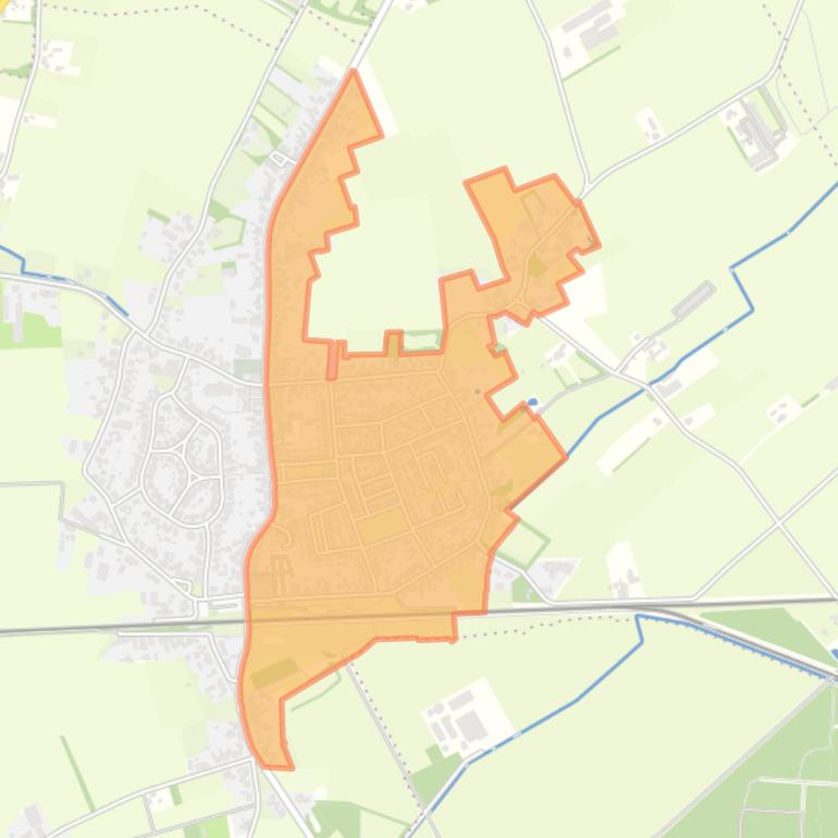 Kaart van de buurt Schoot-Oost.