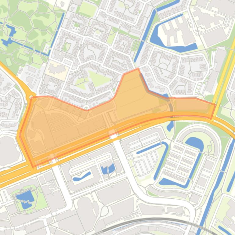 Kaart van de Schouwenbuurt-Zuid.