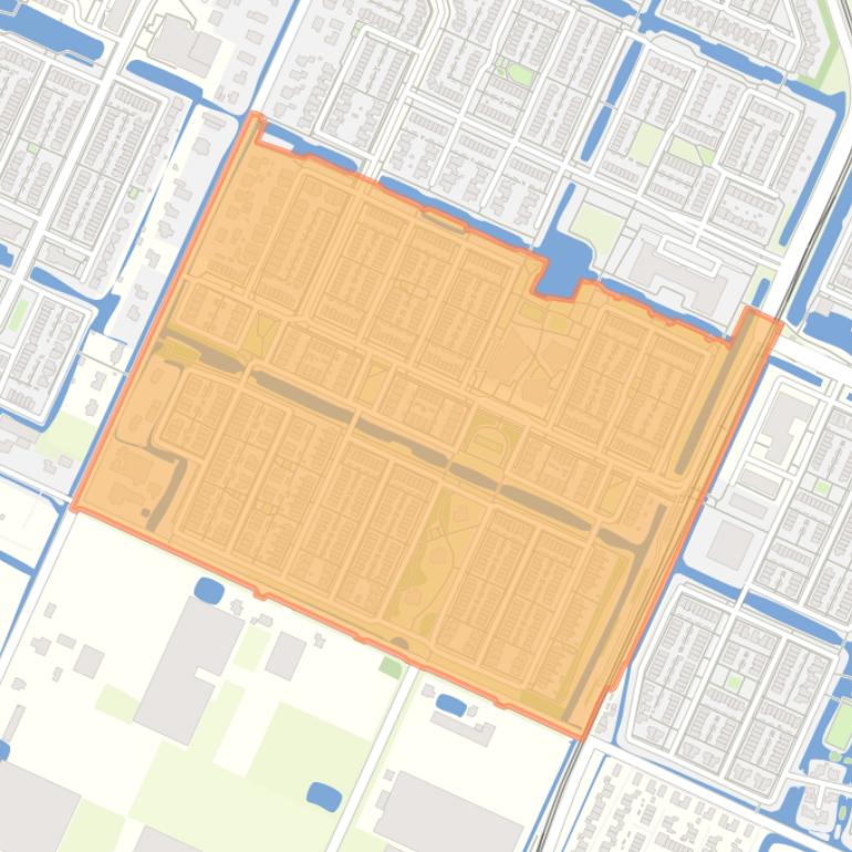 Kaart van de Schrijversbuurt.