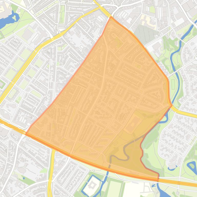 Kaart van de Schrijversbuurt.