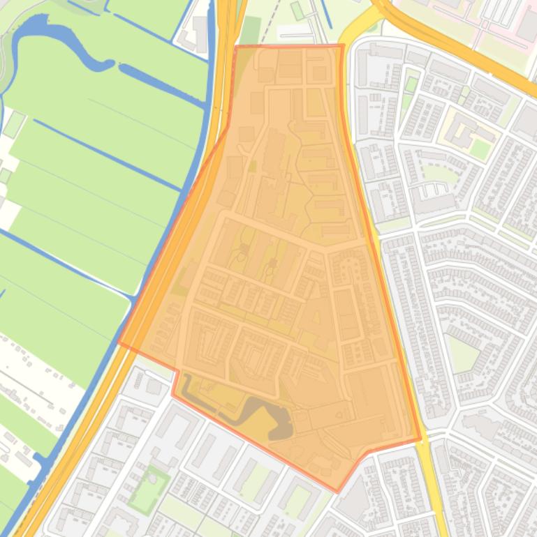 Kaart van de Schrijversbuurt.