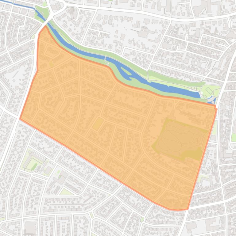 Kaart van de buurt Schrijverskwartier.