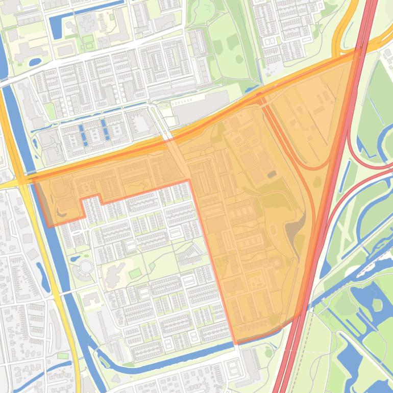 Kaart van de buurt Schuilenburg-Noord.