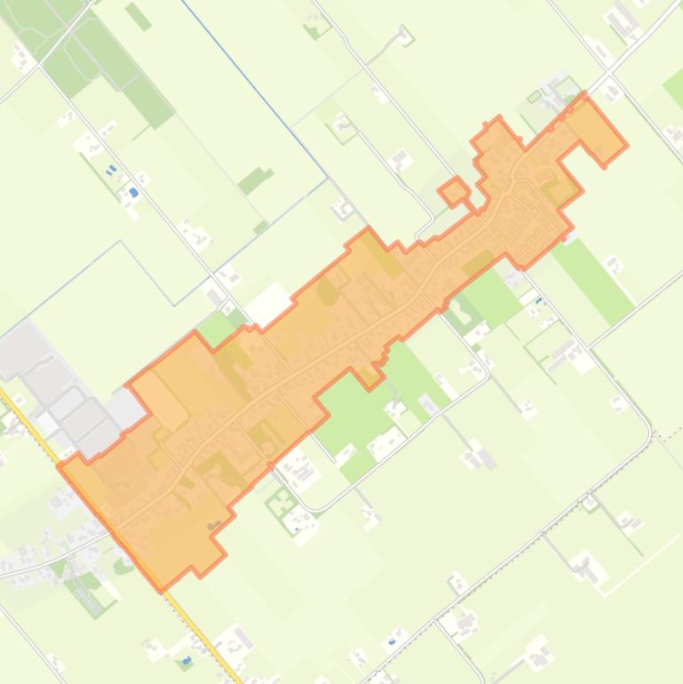 Kaart van de buurt Schuinesloot Kern.