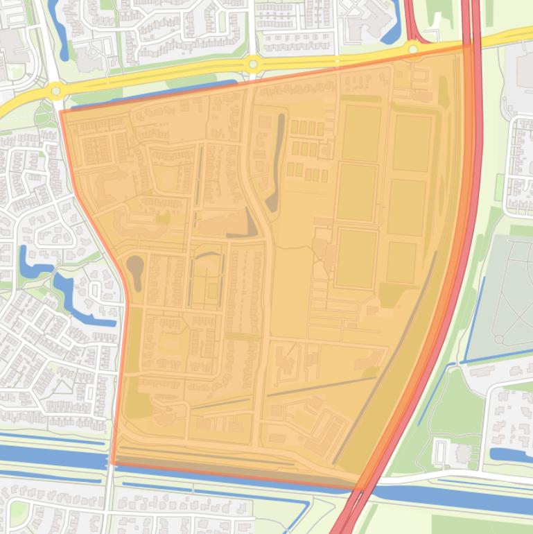 Kaart van de buurt Schutlanden-Oost.