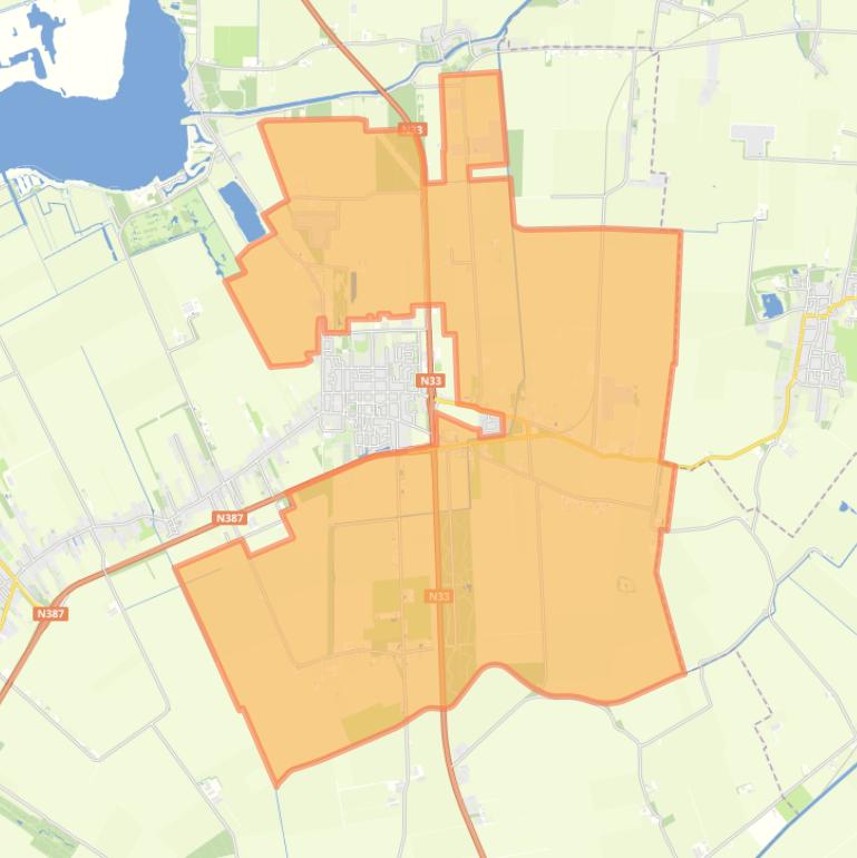 Kaart van de buurt Siddeburen Buitengebied.