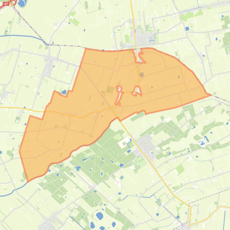 Kaart van de buurt Siegerswoude-Buitengebied.