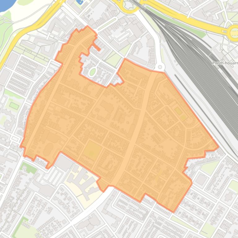 Kaart van de buurt Sinselveld.