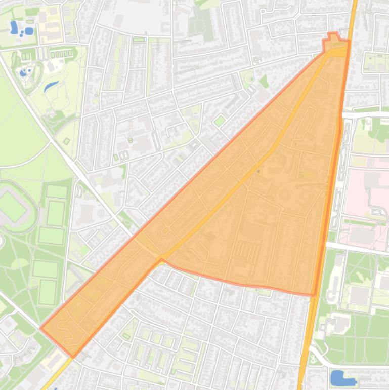 Kaart van de buurt Sint Anna.