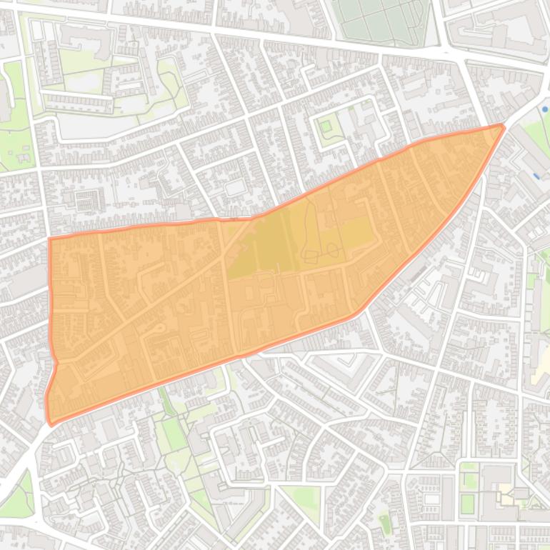 Kaart van de buurt Sint Anna Zuid.