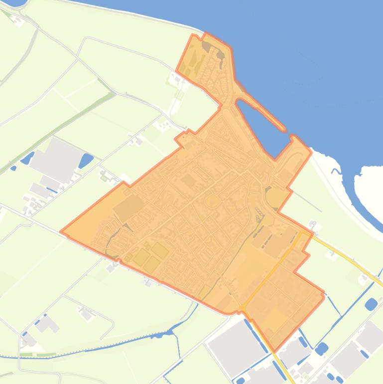 Kaart van de buurt Sint-Annaland.