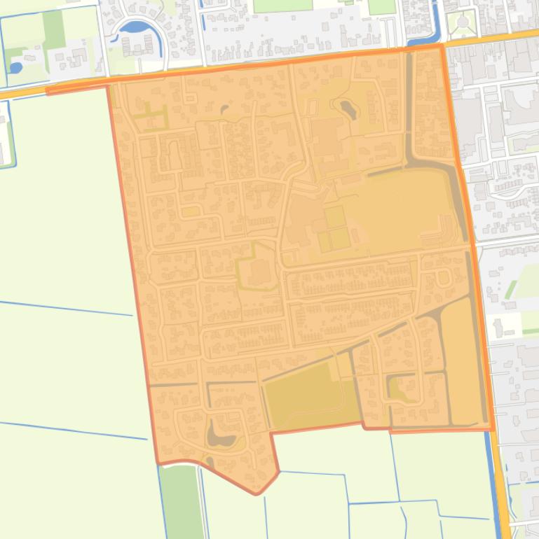 Kaart van de buurt Sint Annaparochie Zuidwest.