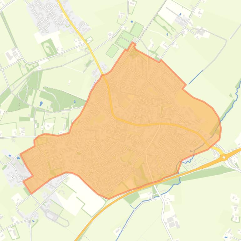 Kaart van de buurt Sint Anthonis.