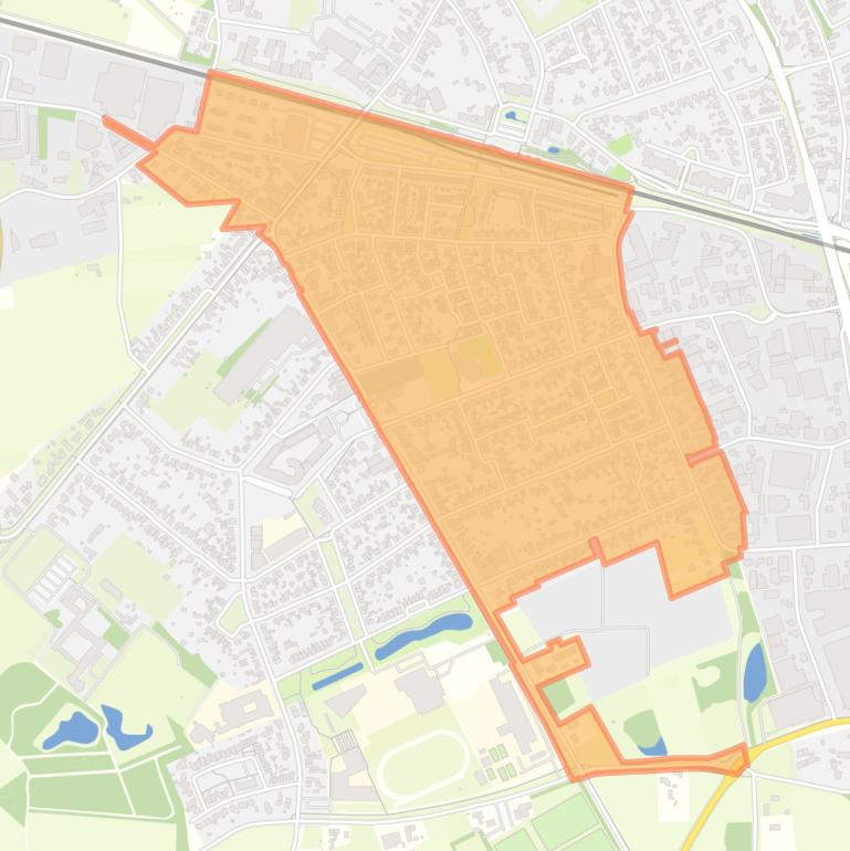 Kaart van de buurt Sint Jozefparochie-Oost.