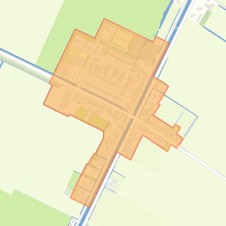 Kaart van de buurt Sint Maartensbrug (woonkern).