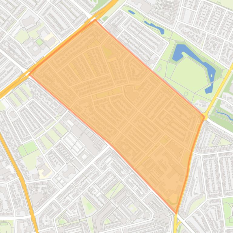 Kaart van de Sintenbuurt.