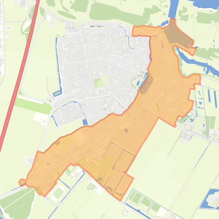 Kaart van de buurt Sleeuwijk oost.