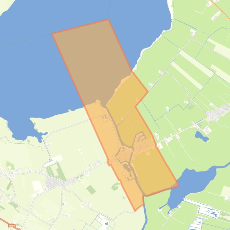 Kaart van de buurt Sloten.