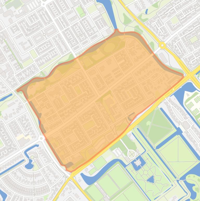 Kaart van de Slotherenbuurt.