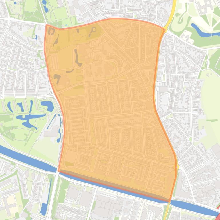 Kaart van de buurt Slotjes-Midden.