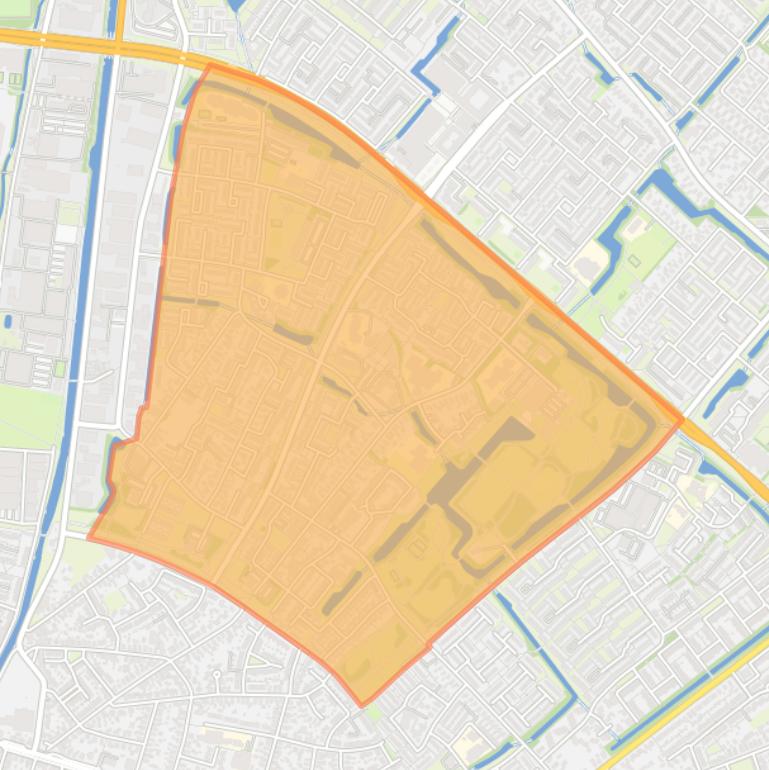 Kaart van de buurt Sluisoord.